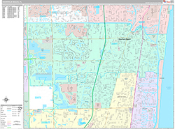 Deerfield Beach Wall Map Premium Style 2026